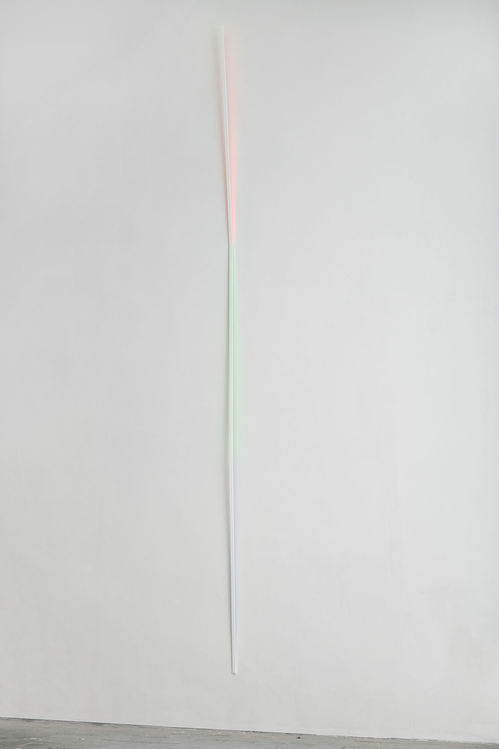 RGB3D one line no. 1 from DATA series / 305 x 2 x 15 cm / mixed media, wood / 2016