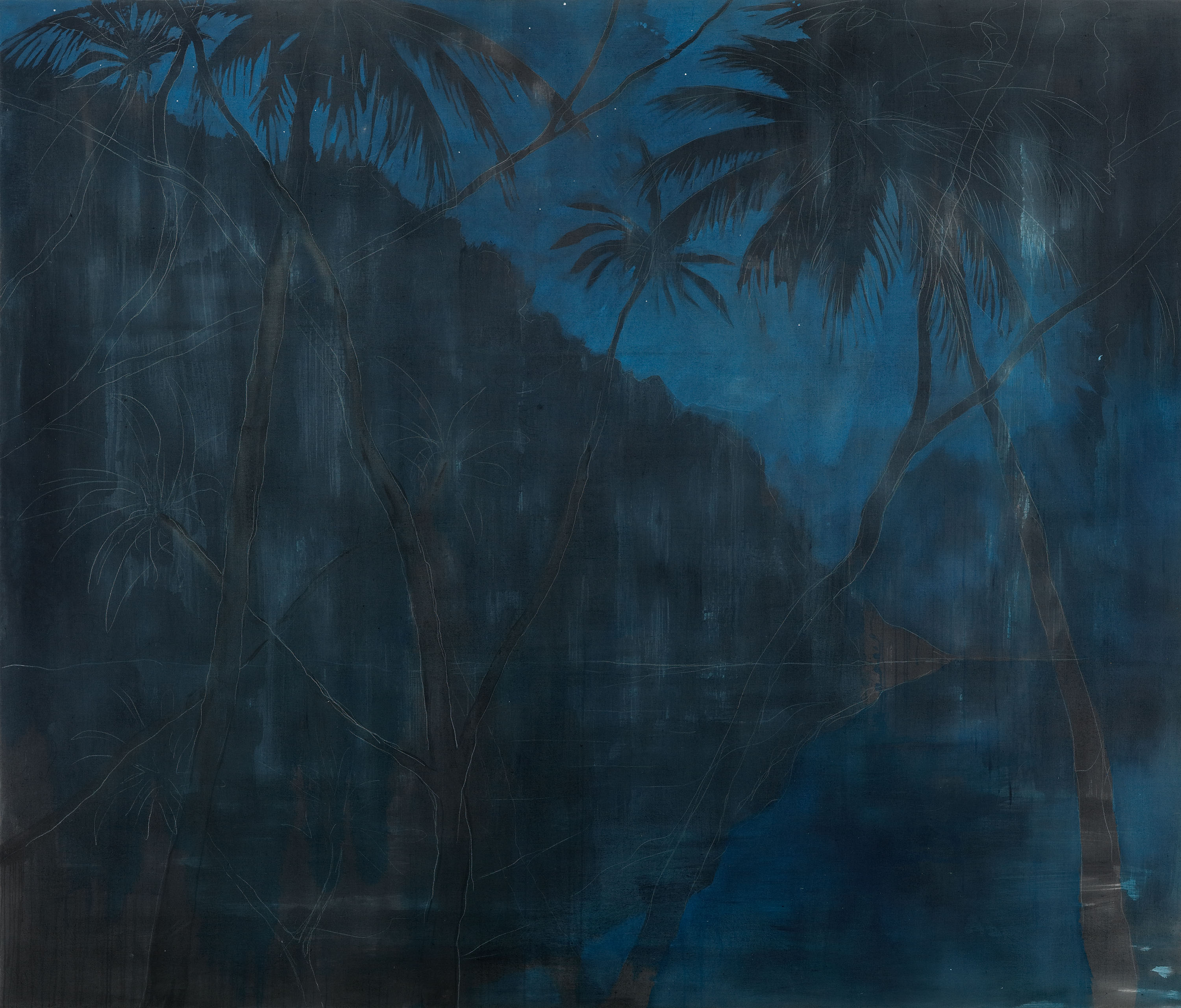 NO in the forest No. 8 : 230 x 270 cm : acrylic, canvas : 2019 :