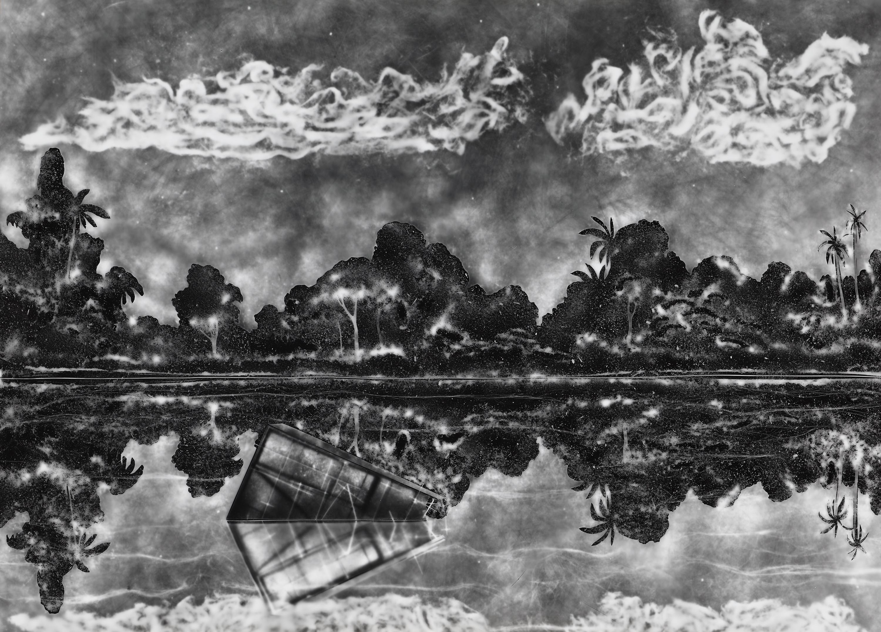 Searching for Shelter No. 2 / 142 x 196 cm / photogram, gelatin silver print / 2021